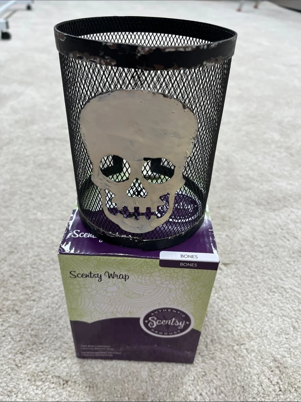 Scentsy Black Mesh Skull “Bones” - Scentsy Wrap